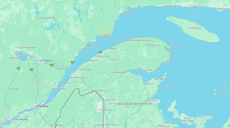 Google map Côte-Nord, Québec